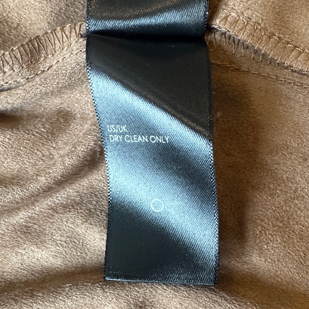 Liverpool  Women's Tan Brown Blazer Drapey Jacket Size Large 12-14 Faux Suede - Picture 10 of 12